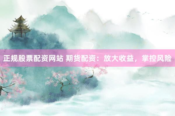 正规股票配资网站 期货配资：放大收益，掌控风险
