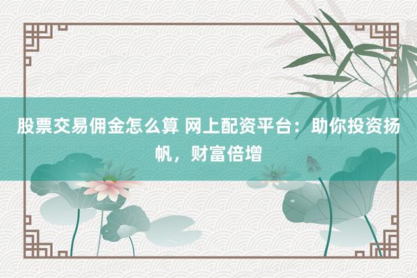 股票交易佣金怎么算 网上配资平台：助你投资扬帆，财富倍增