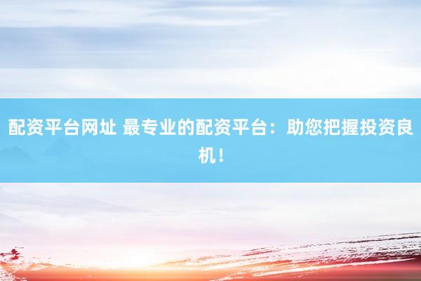 配资平台网址 最专业的配资平台：助您把握投资良机！