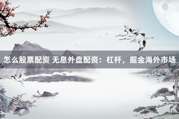 怎么股票配资 无息外盘配资：杠杆，掘金海外市场