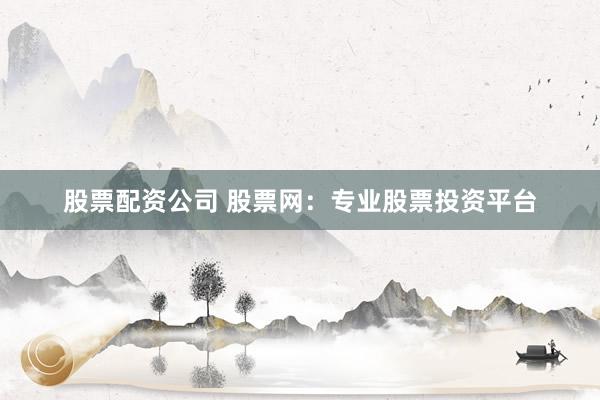 股票配资公司 股票网：专业股票投资平台
