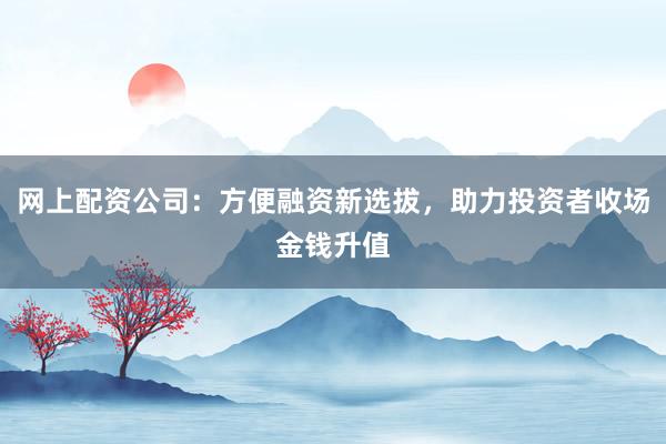 网上配资公司：方便融资新选拔，助力投资者收场金钱升值
