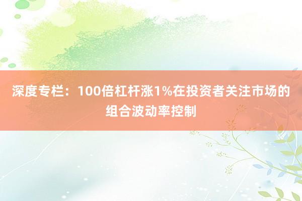 深度专栏：100倍杠杆涨1%在投资者关注市场的组合波动率控制