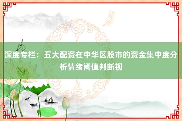 深度专栏：五大配资在中华区股市的资金集中度分析情绪阈值判断视