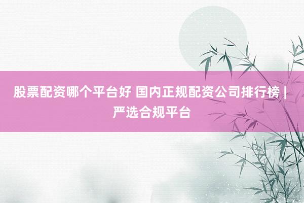 股票配资哪个平台好 国内正规配资公司排行榜 | 严选合规平台