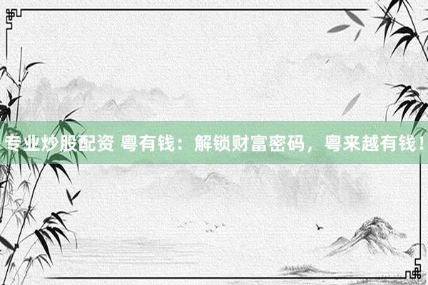 专业炒股配资 粤有钱：解锁财富密码，粤来越有钱！
